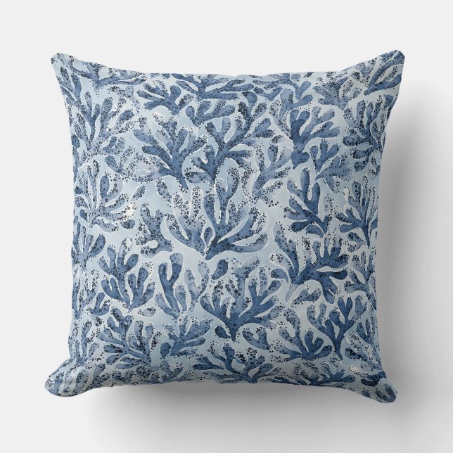 Cojín Decorativo Acuarela Coral (Anverso)