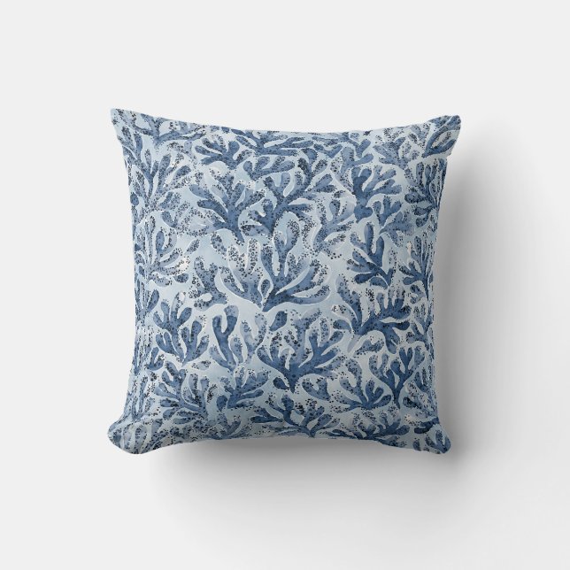 Cojín Decorativo Acuarela Coral (Anverso)