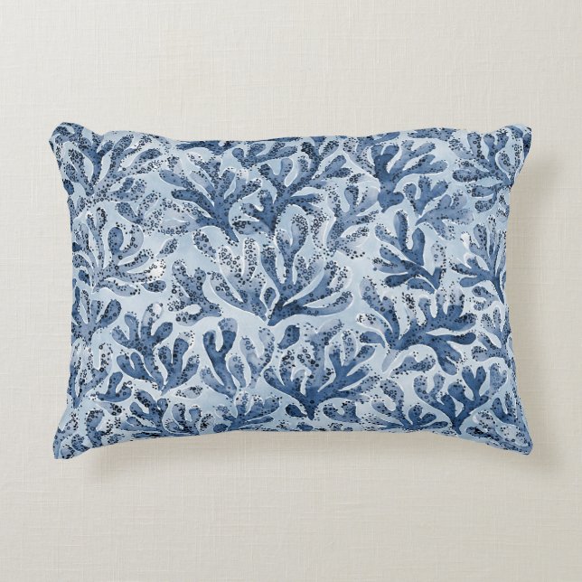 Cojín Decorativo Acuarela Coral (Anverso)