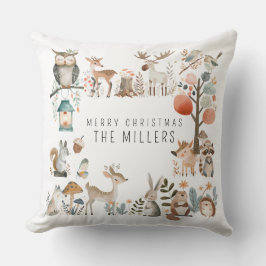 Cojín Decorativo Acuarela Cute Forest Animals