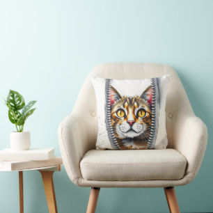 Cojín Decorativo Acuarela Cute hermosa colección moderna de gatos