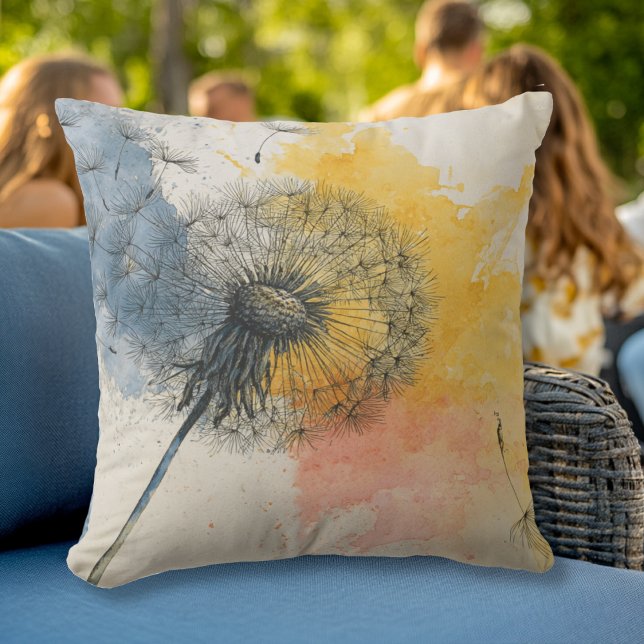 Cojín Decorativo Acuarela Dandelion (Subido por el creador)