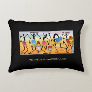 Cojín Decorativo Acuarela, danza africana que calienta el corazón