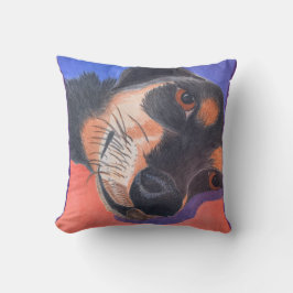 Cojín Decorativo Acuarela de Dachshund