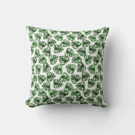Cojín Decorativo acuarela de hoja verde
