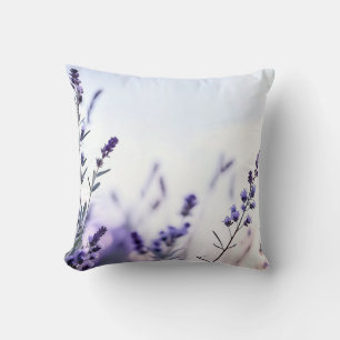 Cojín Decorativo Acuarela de lavanda romántica