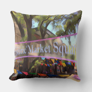 Cojín Decorativo Acuarela de Market Square - San Antonio