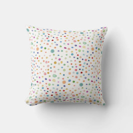 Cojín decorativo acuarela de Rainbow Confetti Dots