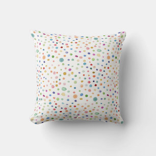 Cojín decorativo acuarela de Rainbow Confetti Dots