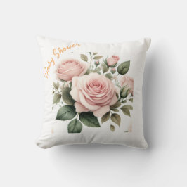 Cojín decorativo acuarela de Rosas de Rubor