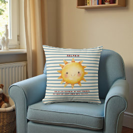 Cojín Decorativo Acuarela de sol lindo "Eres mi sol" Texto 