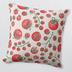 Cojín Decorativo Acuarela de tomate Mediterráneo