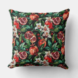 Cojín Decorativo acuarela esboza un patrón detallado y elegante de 