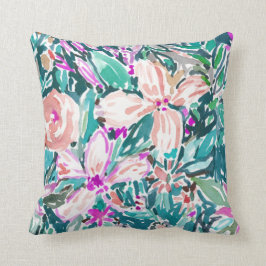 Cojín Decorativo Acuarela floral 2-SIDED del VIAJE TROPICAL
