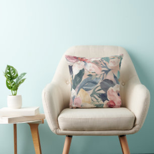 Cojín Decorativo Acuarela floral botánica moderna