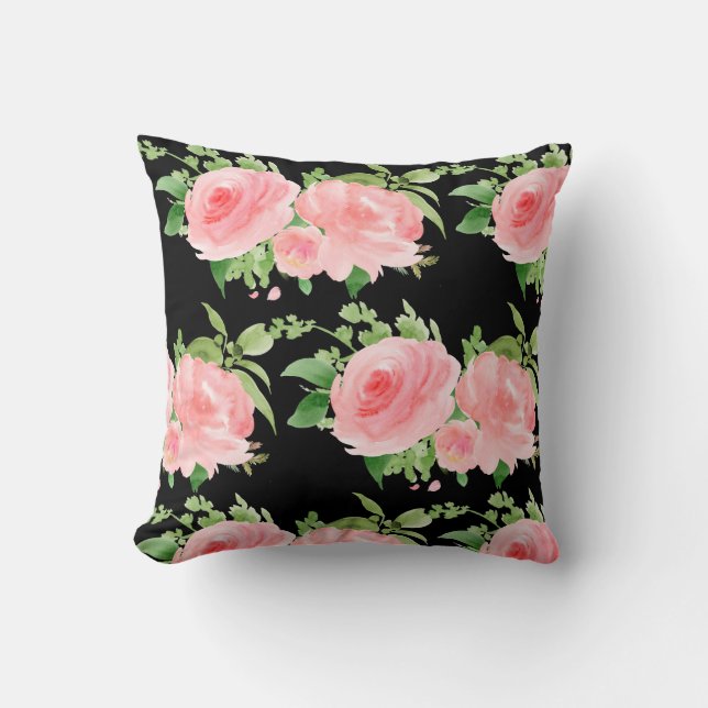 Cojín Decorativo Acuarela floral moderna (Anverso)