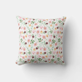 Cojín Decorativo Acuarela floral pastel suave