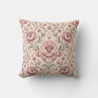 Cojín Decorativo Acuarela Floral Peonía Retro Vintage Sin Costuras
