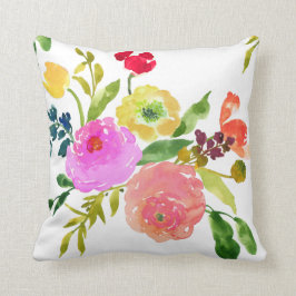 Cojín Decorativo Acuarela floral PixDezines/Ranunculus