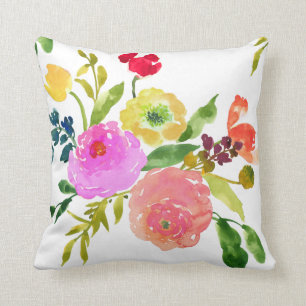 Cojín Decorativo Acuarela floral PixDezines/Ranunculus