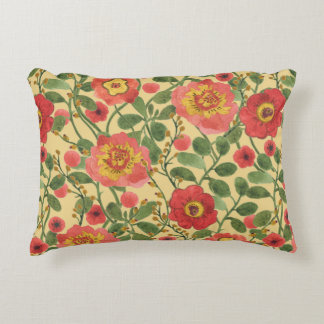 Cojín Decorativo Acuarela floral retro: elegancia inmadura