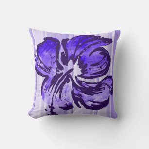 Cojín Decorativo Acuarela Hibiscus Reversible Square Pillow