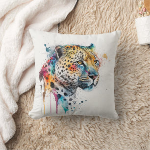 Cojín Decorativo Acuarela jaguar