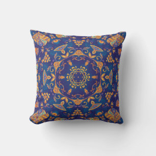 Cojín Decorativo Acuarela Kaleidoscope Mandala Oriental Design.
