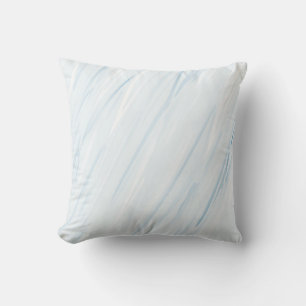 Cojín Decorativo Acuarela moderna Resumen azul y blanco