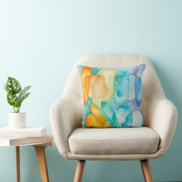Cojín Decorativo Acuarela/ Moderno/ Patrón/ Impresión/ Almohada/ Di