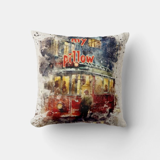 Cojín Decorativo Acuarela Monogramada Texturada Pillow (Anverso)