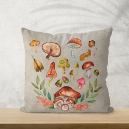 Cojín Decorativo Acuarela Mushroom