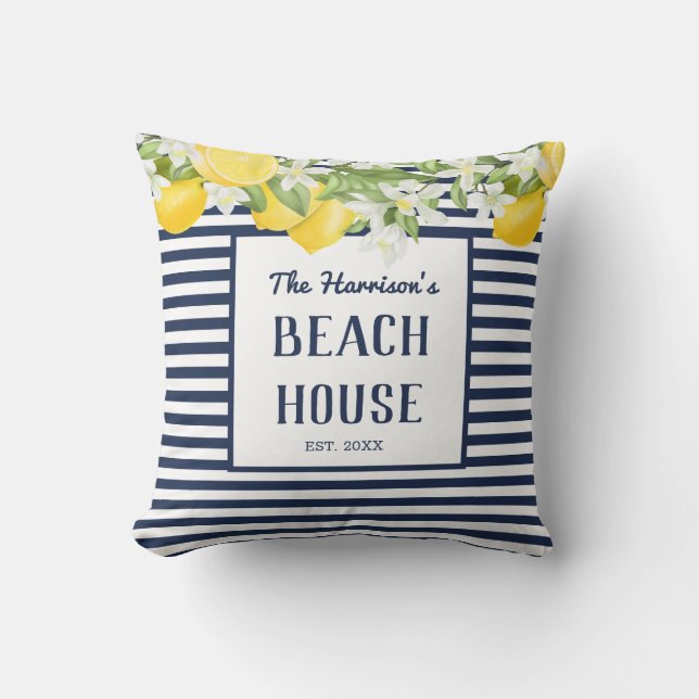 Cojín Decorativo Acuarela personalizada Lemons Lumbar Pillow (Anverso)