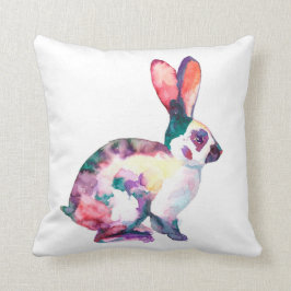 Cojín Decorativo Acuarela pintó el conejito lindo