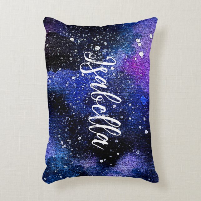 Cojín Decorativo Acuarela Purple Universo (Frente (Vertical))