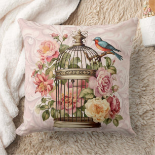 Cojín Decorativo Acuarela Romántica Vintage Floral