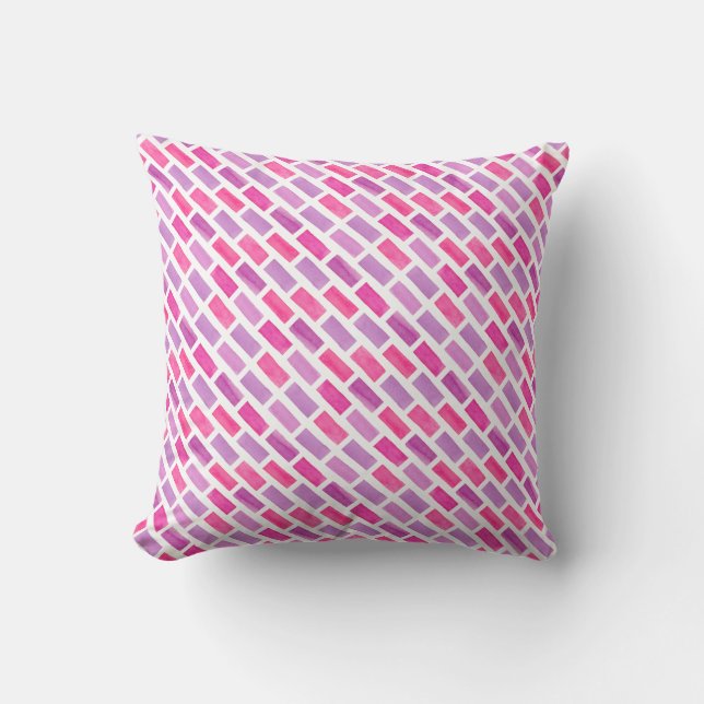 Cojín Decorativo Acuarela rosa (Anverso)
