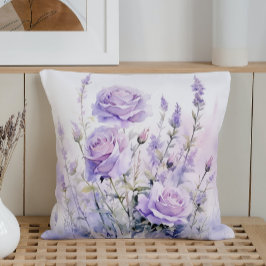 Cojín Decorativo Acuarela Suaves Praderas de Lavanda