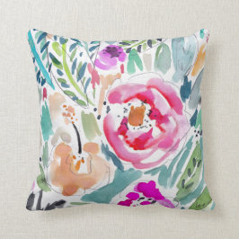 Cojín Decorativo Acuarela tropical floral