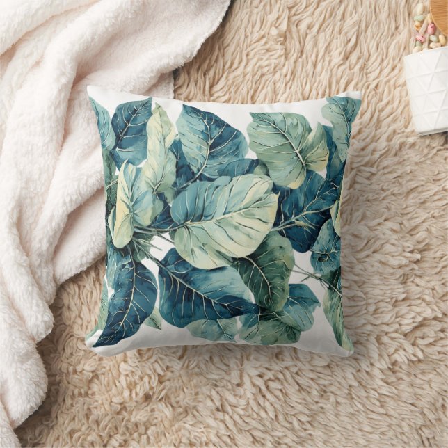 Cojín Decorativo Acuarela verde (Manta)