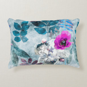 Cojín Decorativo acuarela vintage colorido floral inoxidable pa