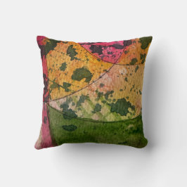 Cojín Decorativo Acuarela Y Tinta Abstrante Expressionismo Arte