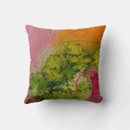 Cojín Decorativo Acuarela Y Tinta Resumen Arte Impresionante