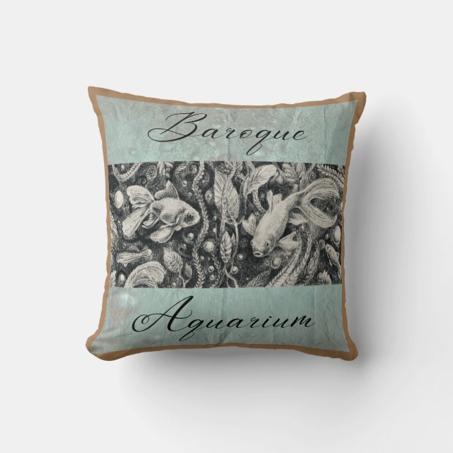 Cojín Decorativo 'Acuario barroco' - Cushion (Anverso)