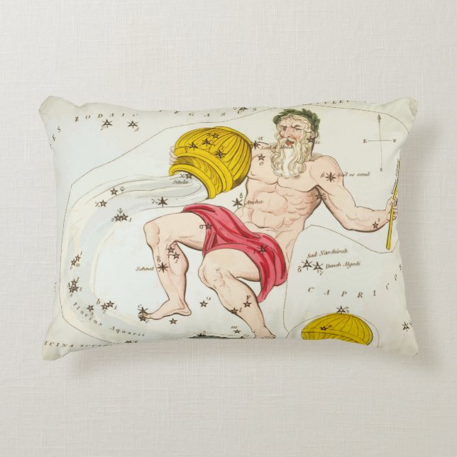 Cojín Decorativo Acuario - Constelación - Horóscopo - Zodiaco (Anverso)