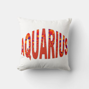 Cojín Decorativo Acuario - Fuego Naranja Amarillo Azul