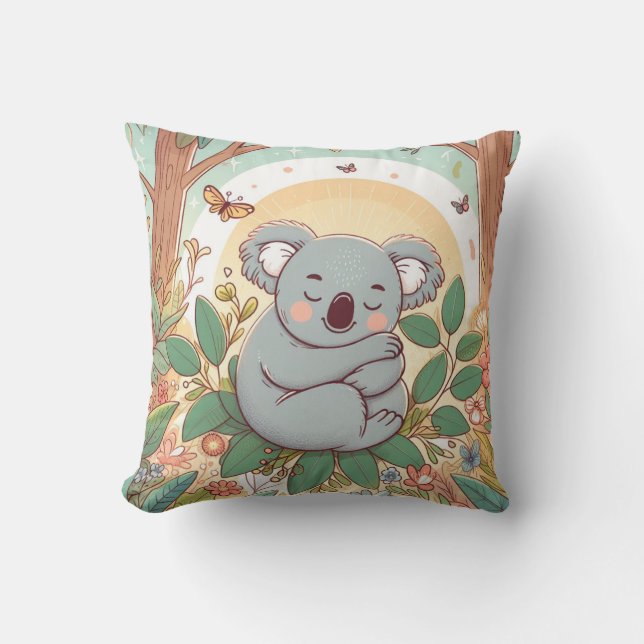 Cojín Decorativo Acurrucarse con nuestro Adorable Koala Plush Pillo (Anverso)