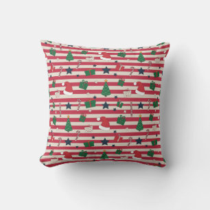 Cojín Decorativo AD 001 - patrón digital de Navidad