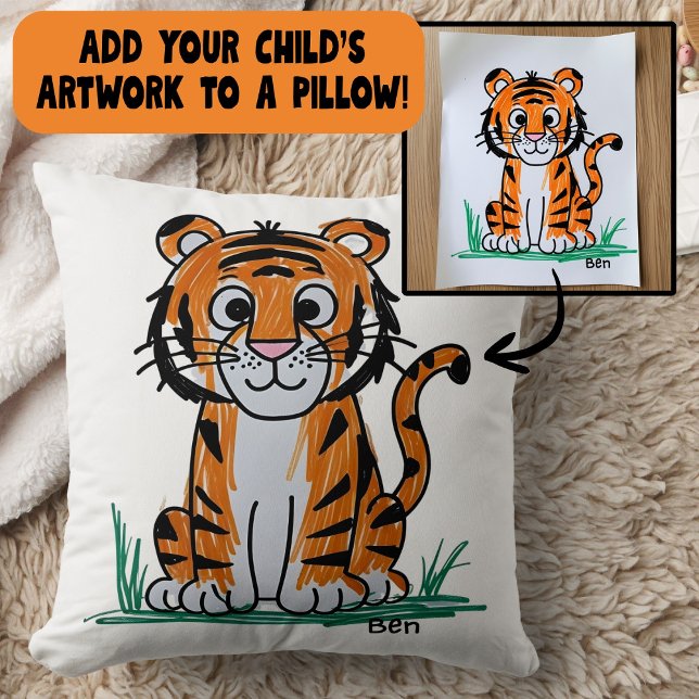Cojín Decorativo Add Your Child's Artwork to Home Decor  (Subido por el creador)