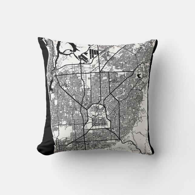 Cojín Decorativo Adelaide Australia City Map (Anverso)